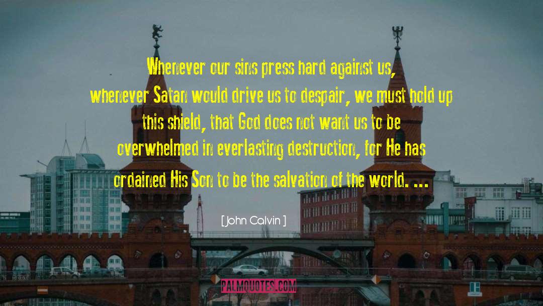 John Calvin Quotes: Whenever our sins press hard