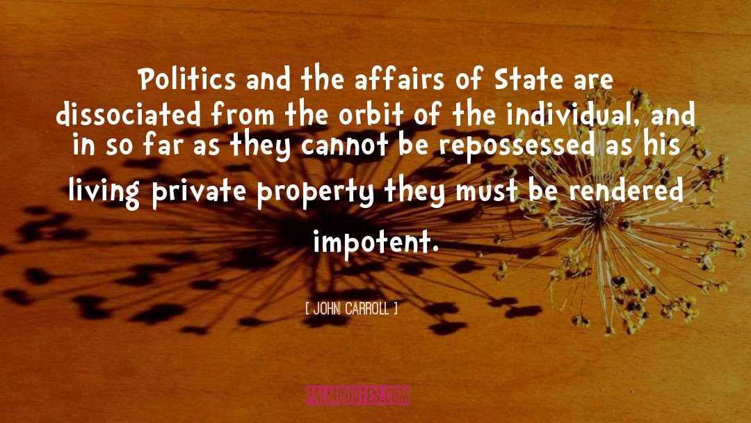 John Carroll Quotes: Politics and the affairs of