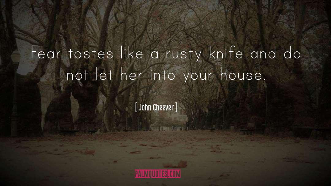 John Cheever Quotes: Fear tastes like a rusty