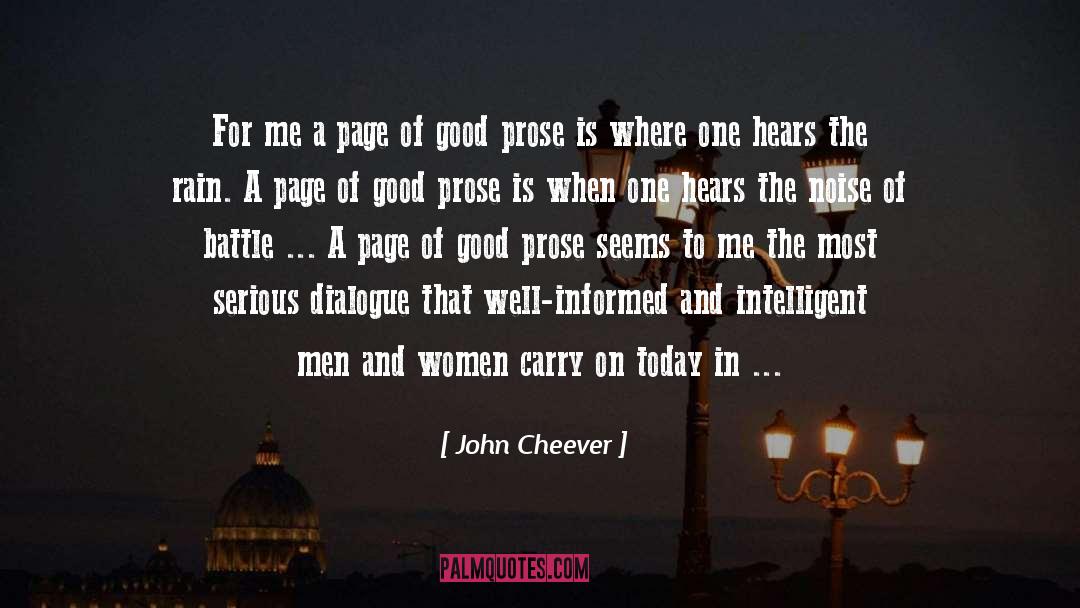 John Cheever Quotes: For me a page of