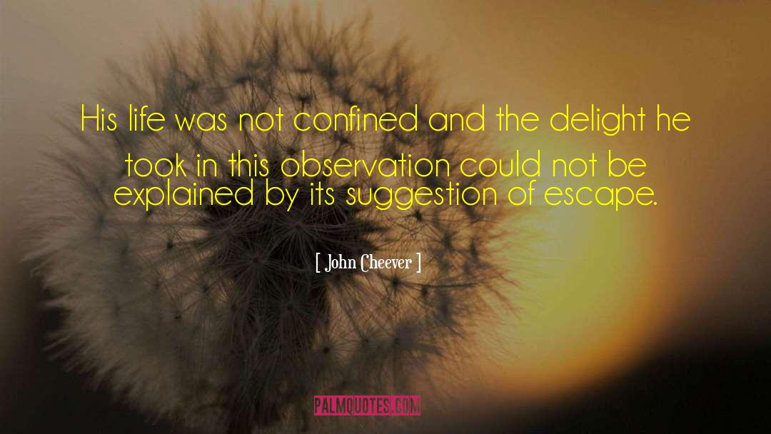 John Cheever Quotes: His life was not confined