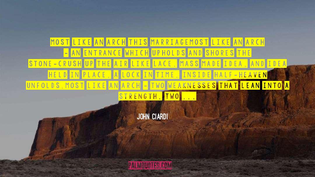 John Ciardi Quotes: Most Like an Arch This