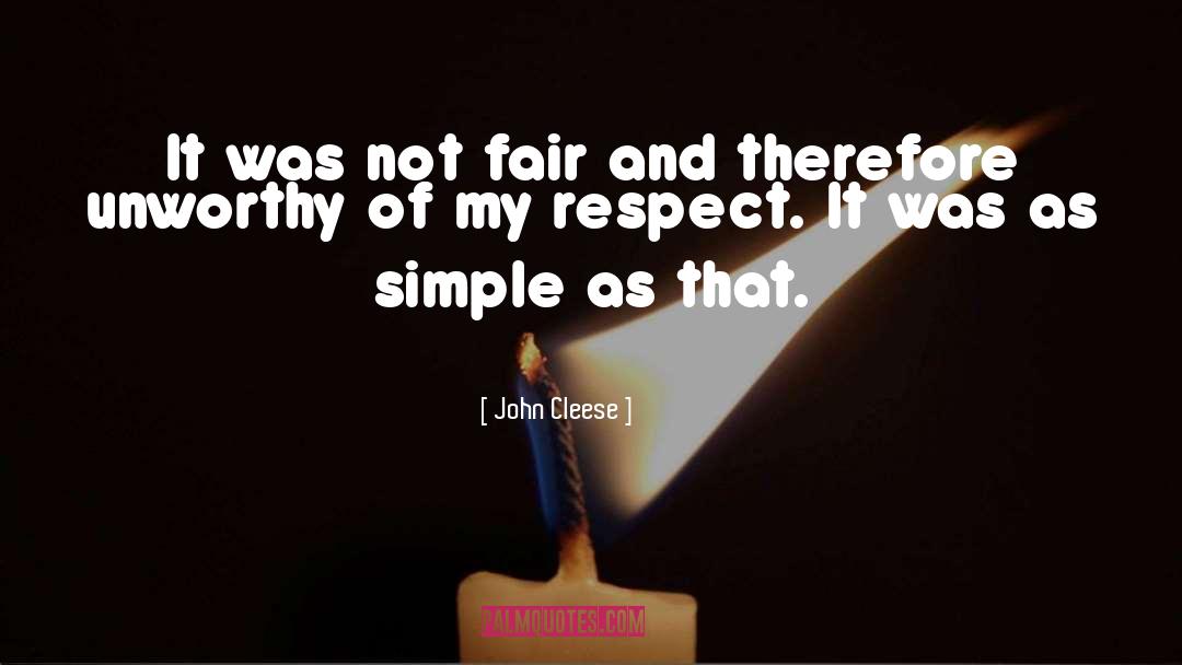 John Cleese Quotes: It was not fair and