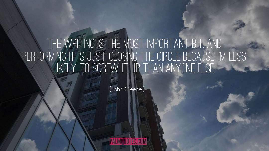 John Cleese Quotes: The writing is the most