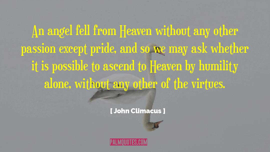 John Climacus Quotes: An angel fell from Heaven