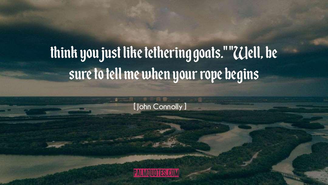 John Connolly Quotes: think you just like tethering