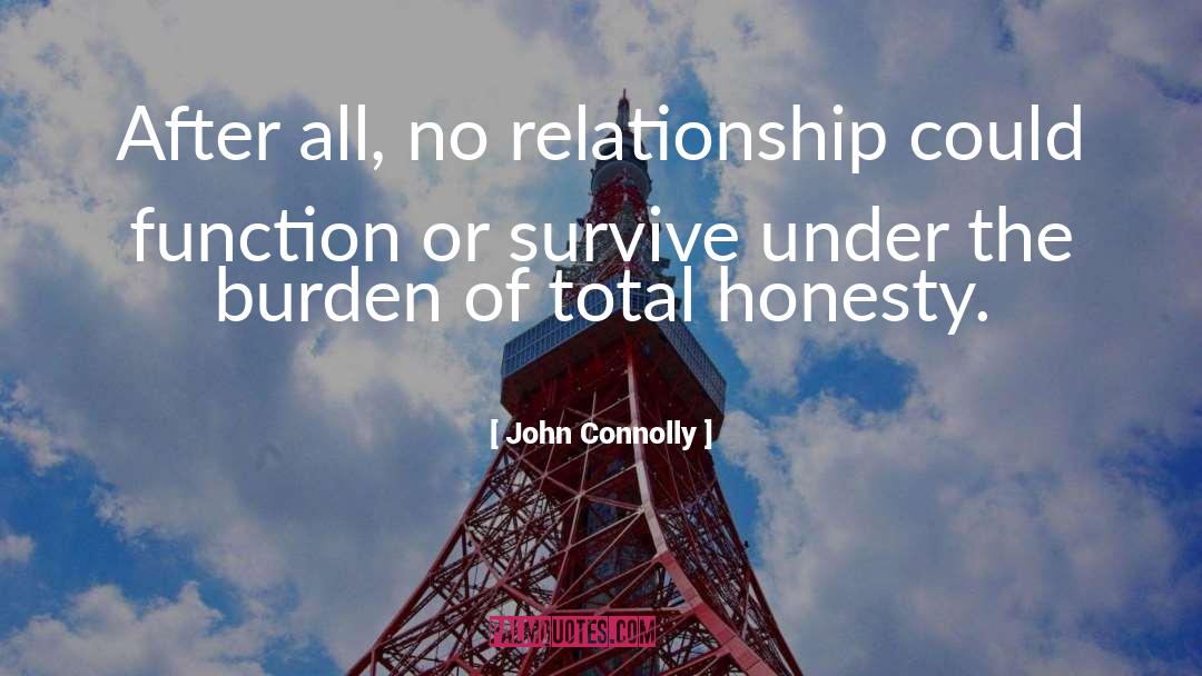 John Connolly Quotes: After all, no relationship could