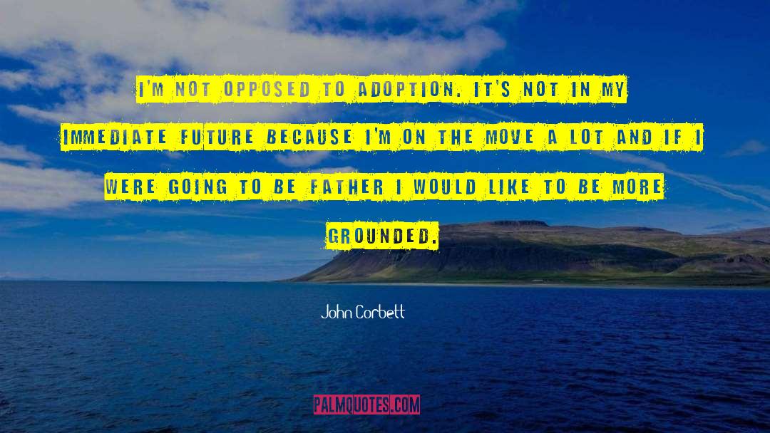 John Corbett Quotes: I'm not opposed to adoption.