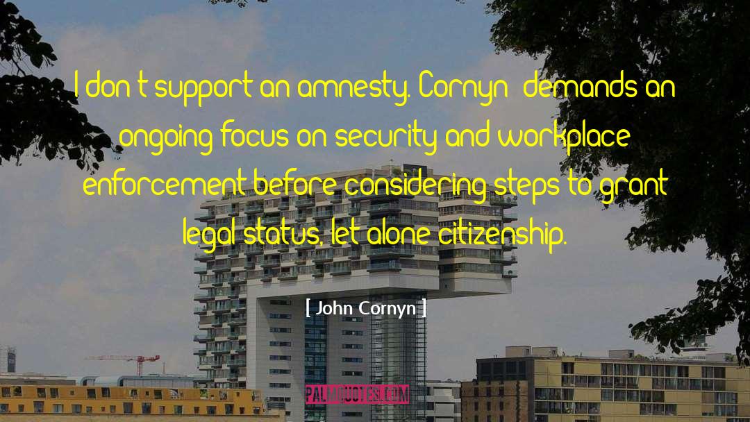 John Cornyn Quotes: I don't support an amnesty.(Cornyn)