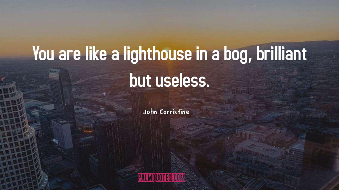 John Corristine Quotes: You are like a lighthouse