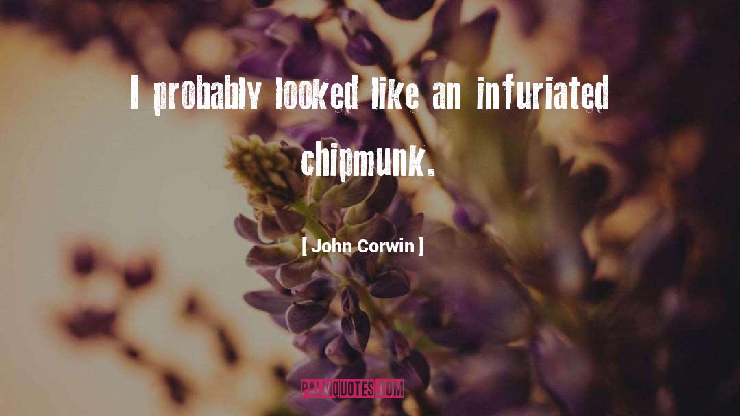 John Corwin Quotes: I probably looked like an