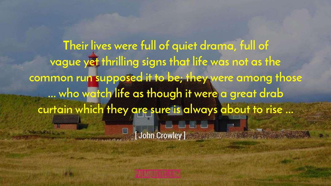 John Crowley Quotes: Their lives were full of