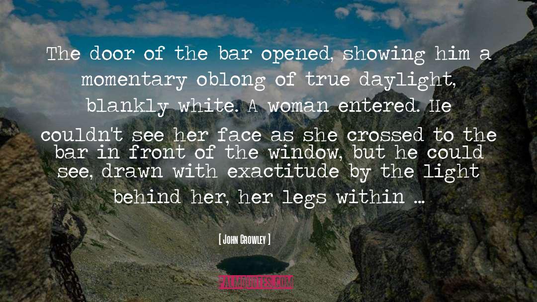 John Crowley Quotes: The door of the bar