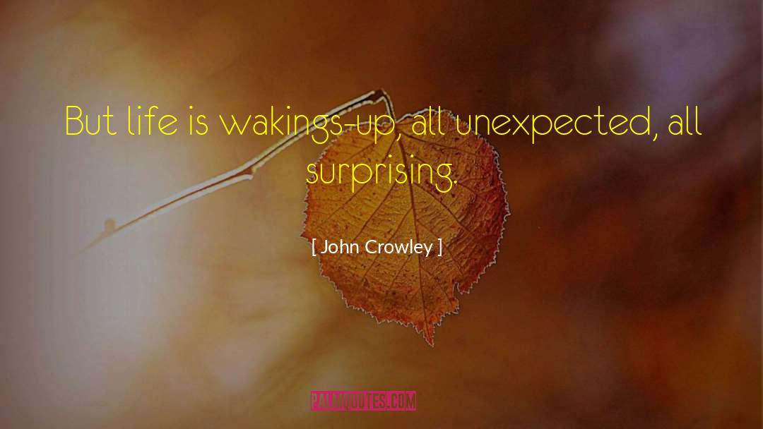 John Crowley Quotes: But life is wakings-up, all