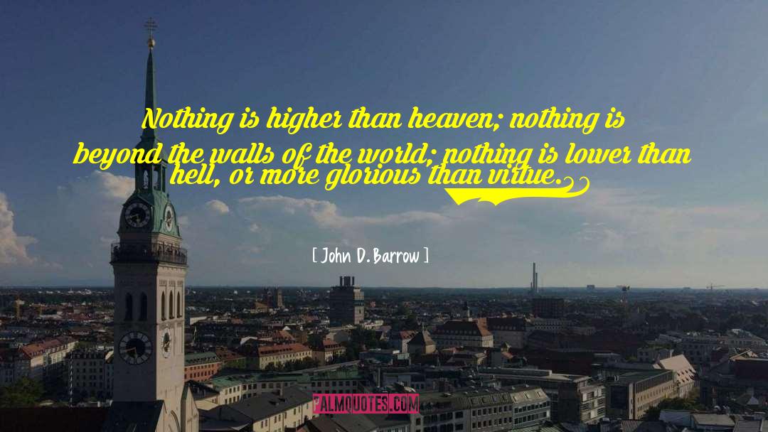 John D. Barrow Quotes: Nothing is higher than heaven;