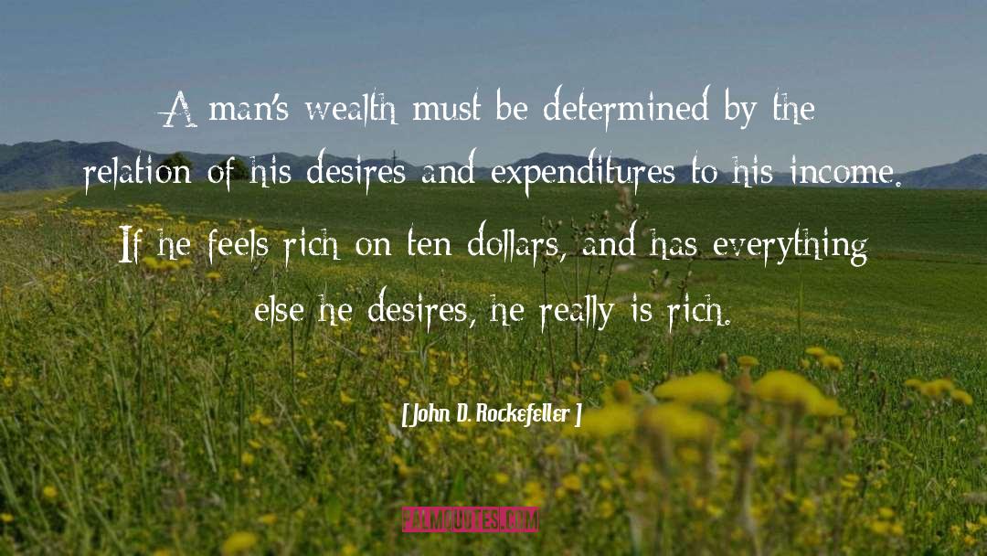 John D. Rockefeller Quotes: A man's wealth must be