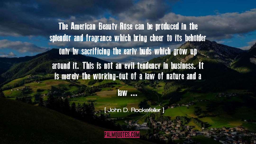 John D. Rockefeller Quotes: The American Beauty Rose can