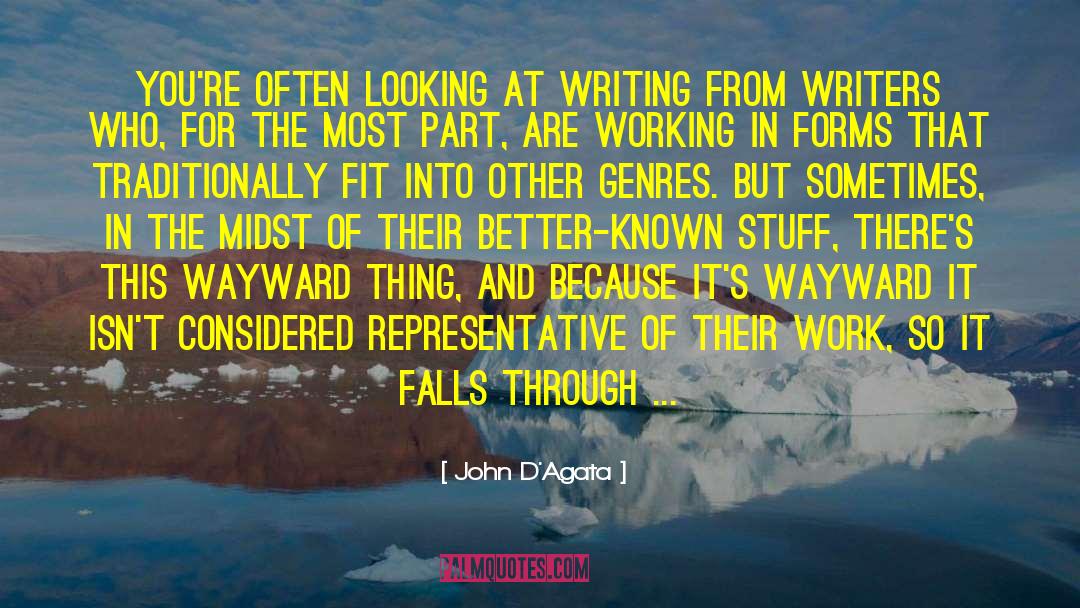 John D'Agata Quotes: You're often looking at writing