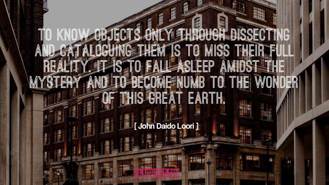 John Daido Loori Quotes: To know objects only through