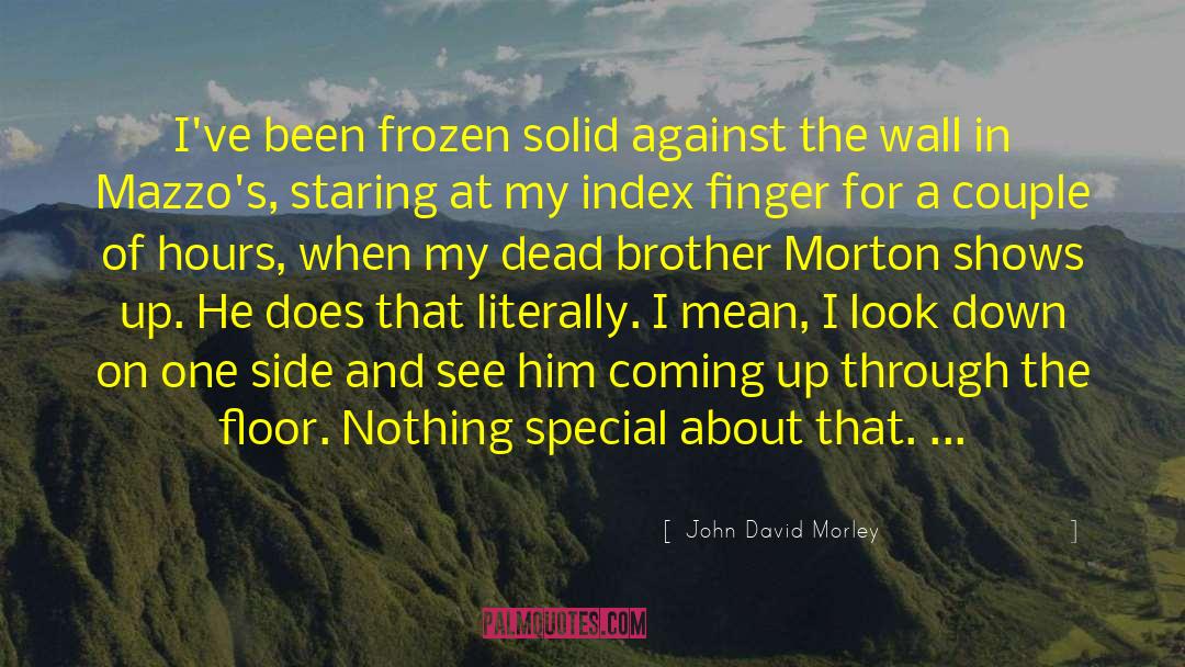 John David Morley Quotes: I've been frozen solid against