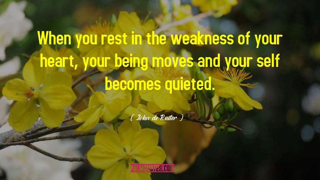 John De Ruiter Quotes: When you rest in the