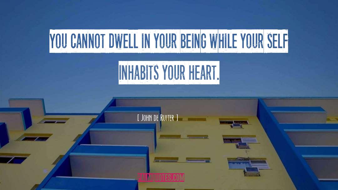 John De Ruiter Quotes: You cannot dwell in your