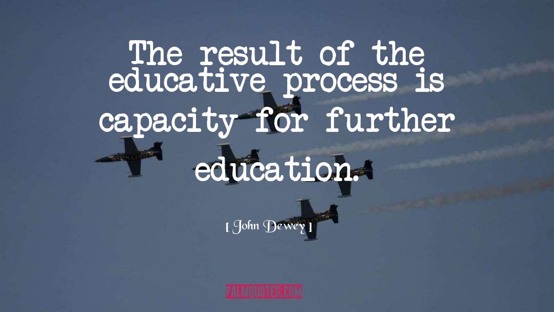 John Dewey Quotes: The result of the educative