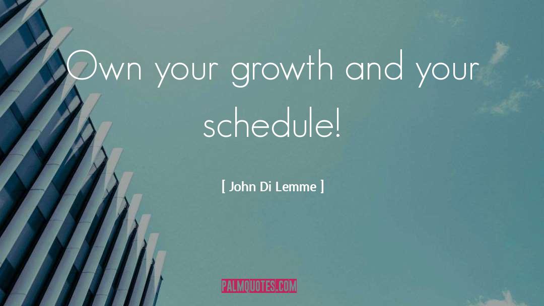 John Di Lemme Quotes: Own your growth and your