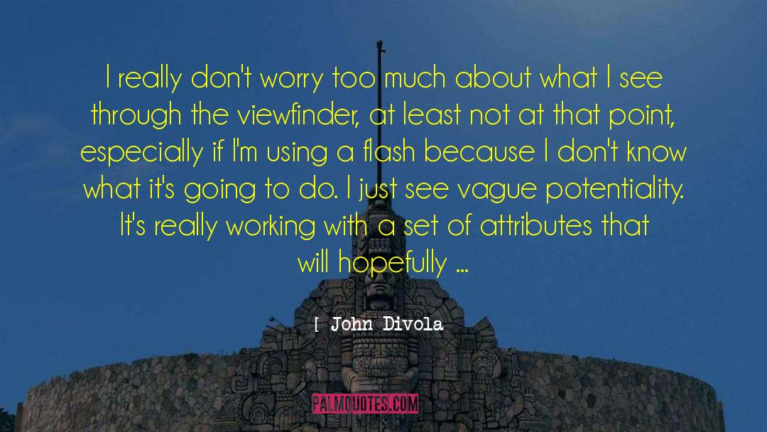 John Divola Quotes: I really don't worry too