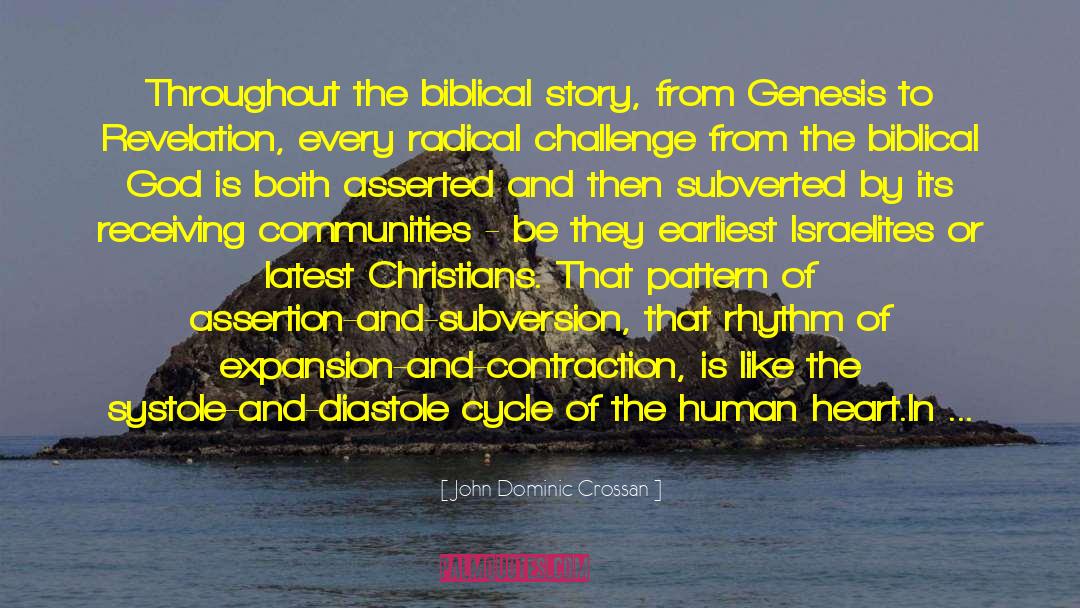 John Dominic Crossan Quotes: Throughout the biblical story, from