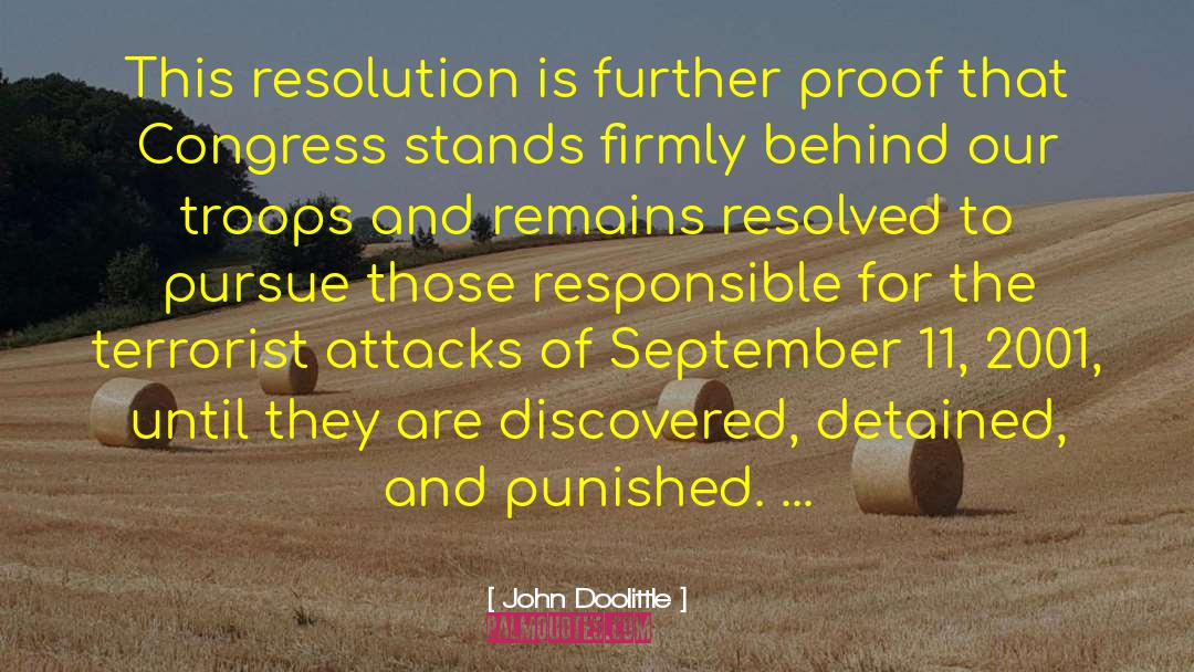 John Doolittle Quotes: This resolution is further proof