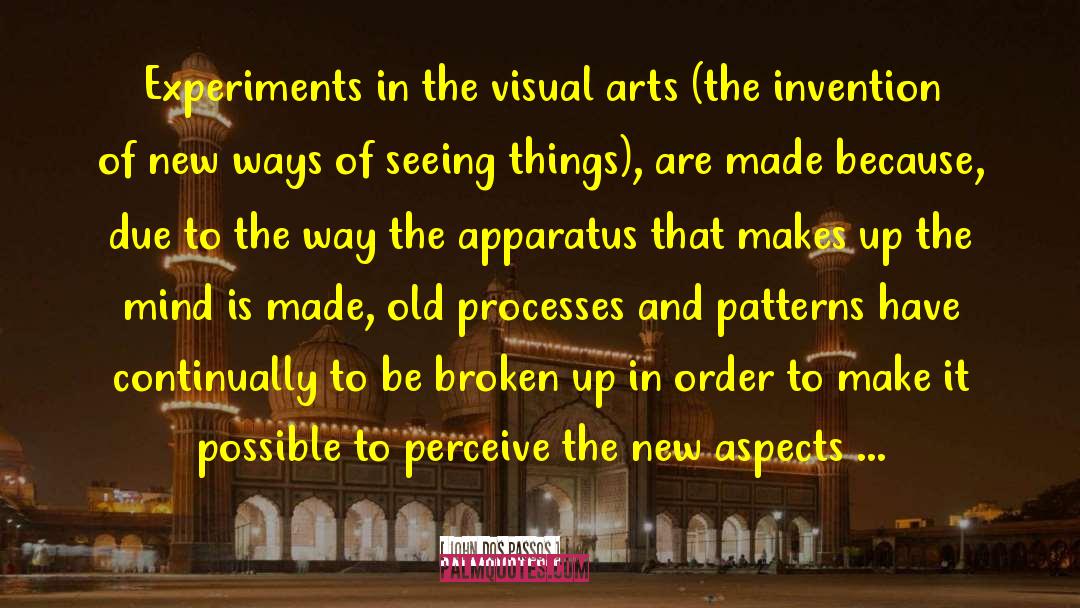 John Dos Passos Quotes: Experiments in the visual arts
