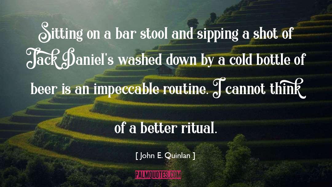 John E. Quinlan Quotes: Sitting on a bar stool