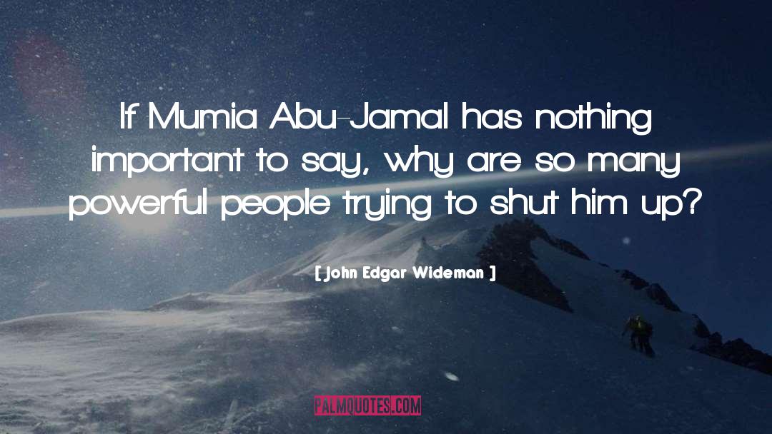 John Edgar Wideman Quotes: If Mumia Abu-Jamal has nothing