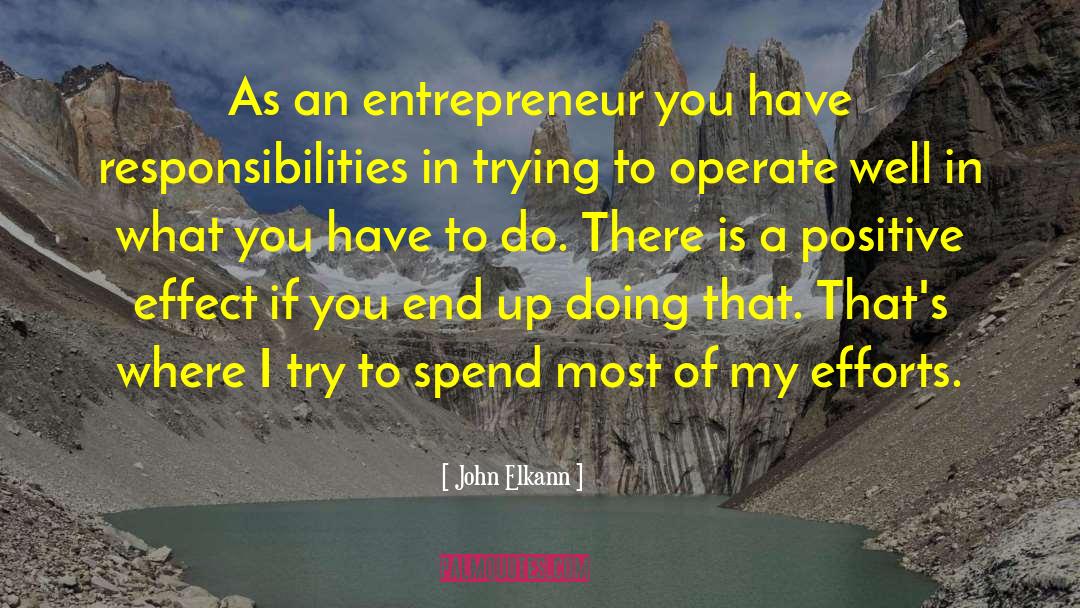 John Elkann Quotes: As an entrepreneur you have