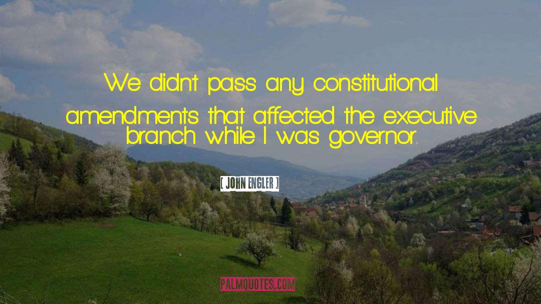 John Engler Quotes: We didn't pass any constitutional