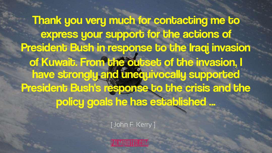 John F. Kerry Quotes: Thank you very much for