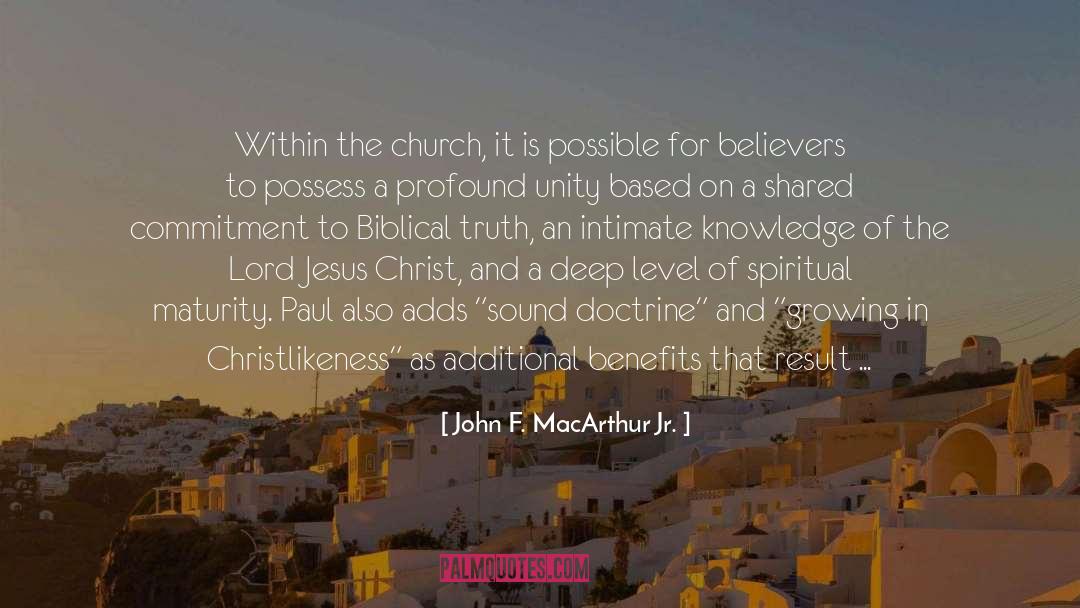 John F. MacArthur Jr. Quotes: Within the church, it is