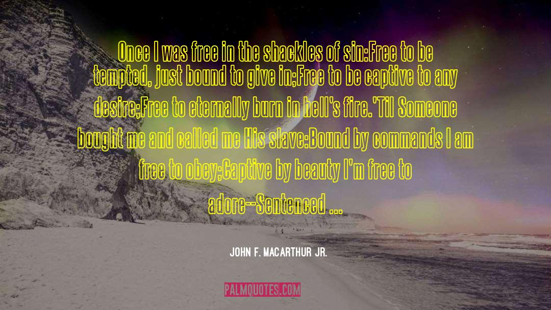 John F. MacArthur Jr. Quotes: Once I was free in