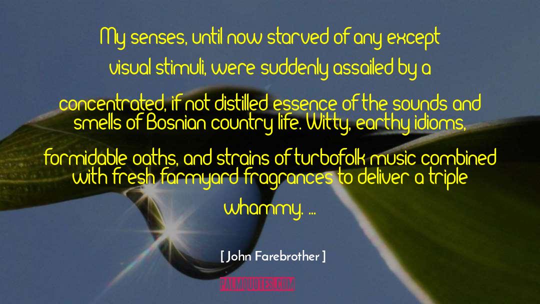 John Farebrother Quotes: My senses, until now starved