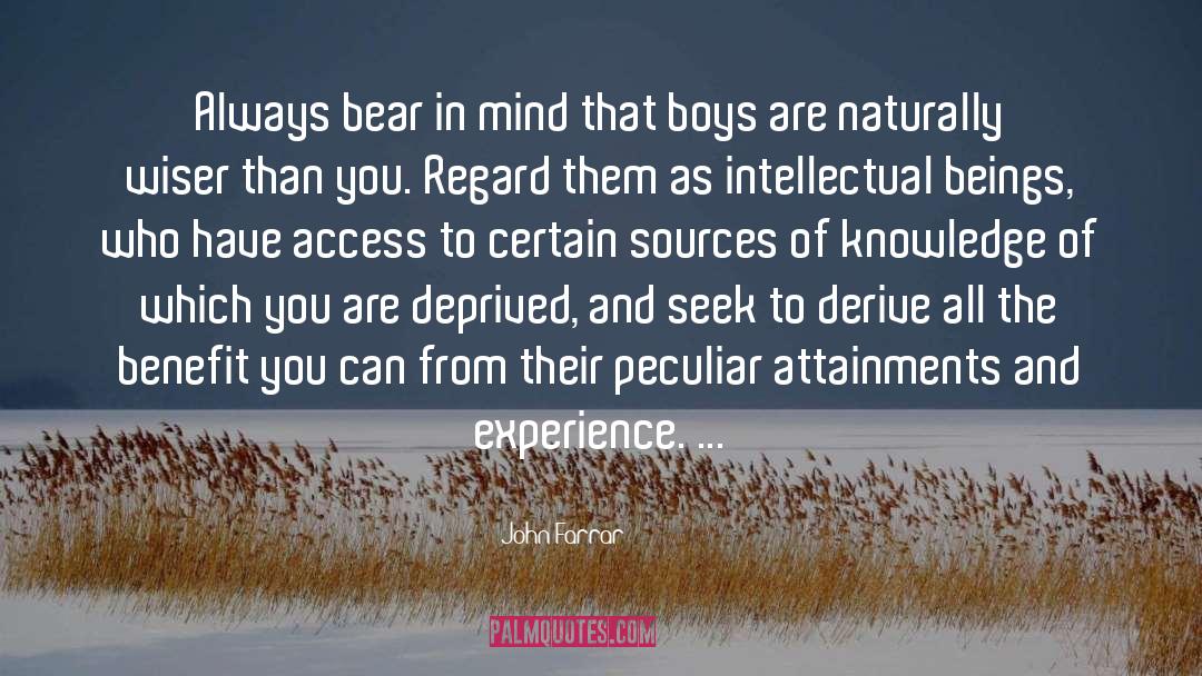 John Farrar Quotes: Always bear in mind that