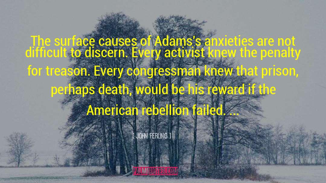 John Ferling Quotes: The surface causes of Adams's