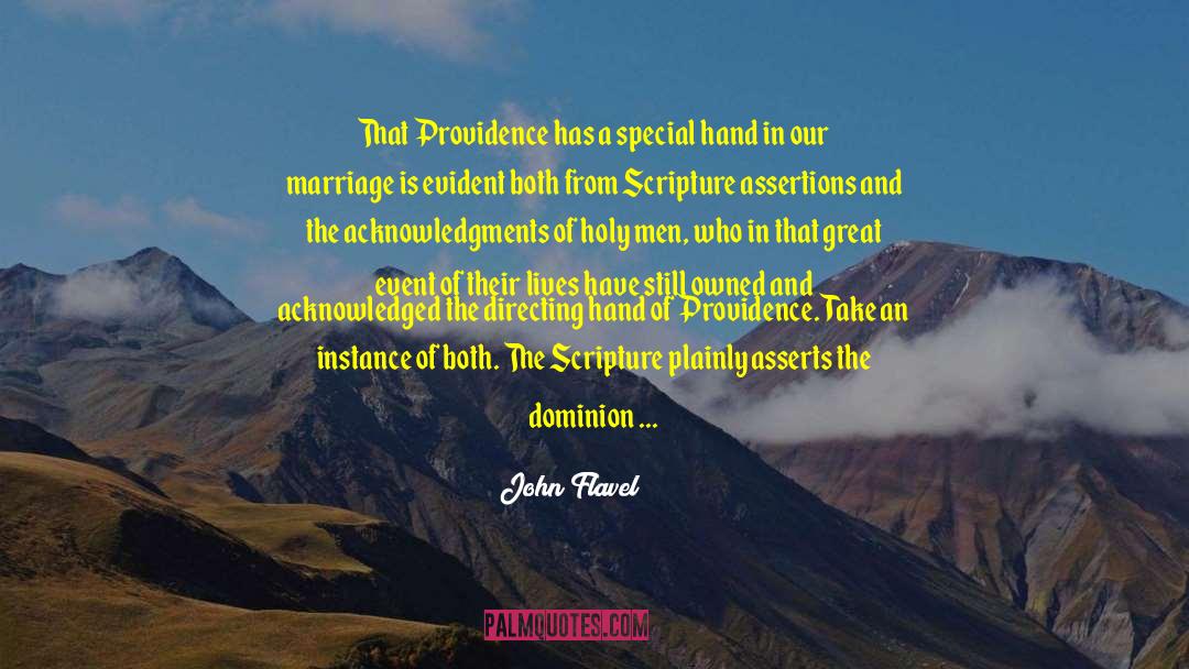 John Flavel Quotes: That Providence has a special