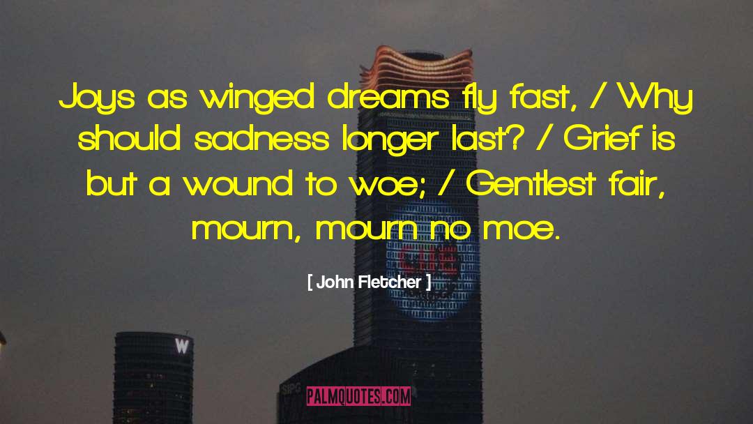 John Fletcher Quotes: Joys as winged dreams fly