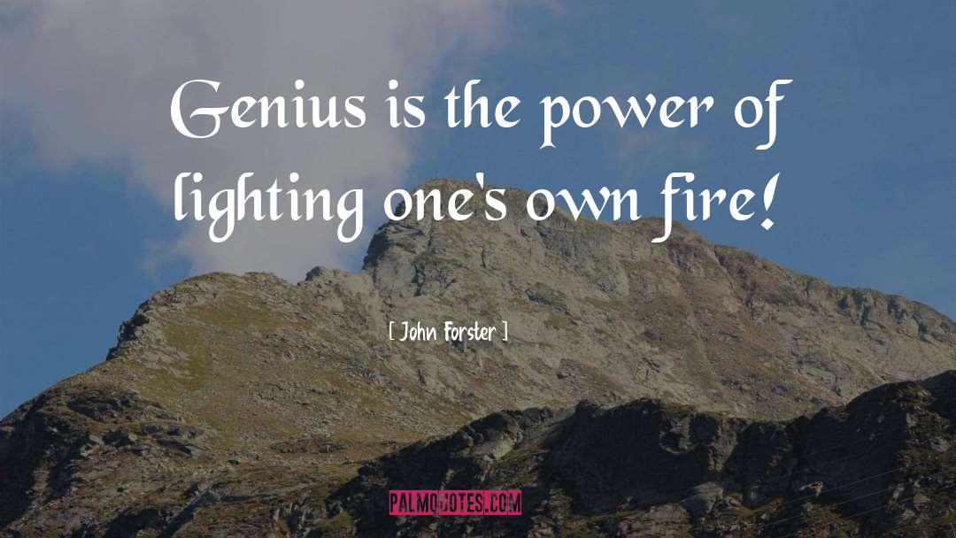 John Forster Quotes: Genius is the power of