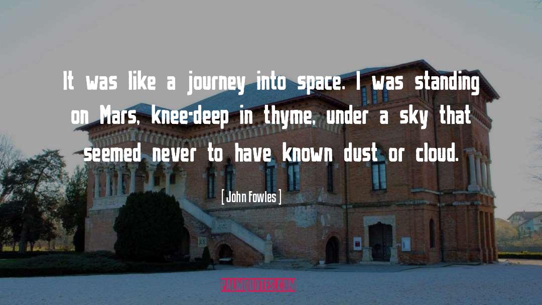 John Fowles Quotes: It was like a journey