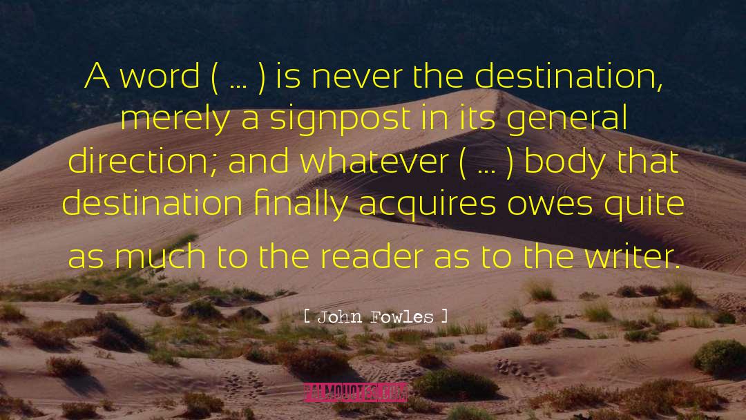 John Fowles Quotes: A word ( ... )
