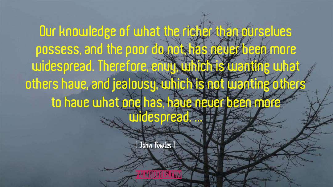 John Fowles Quotes: Our knowledge of what the