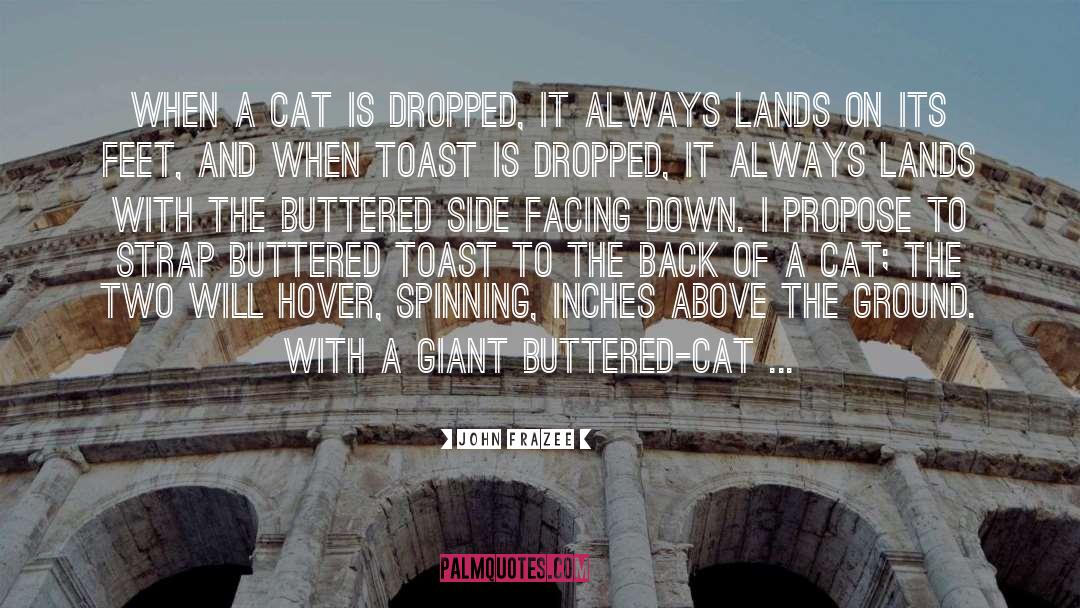 John Frazee Quotes: When a cat is dropped,