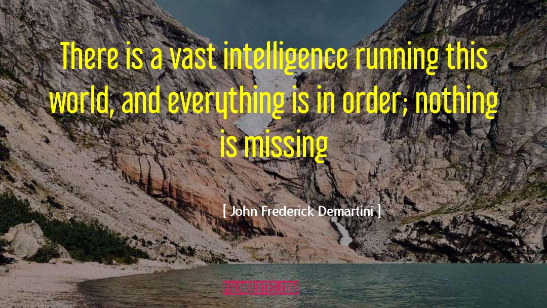John Frederick Demartini Quotes: There is a vast intelligence